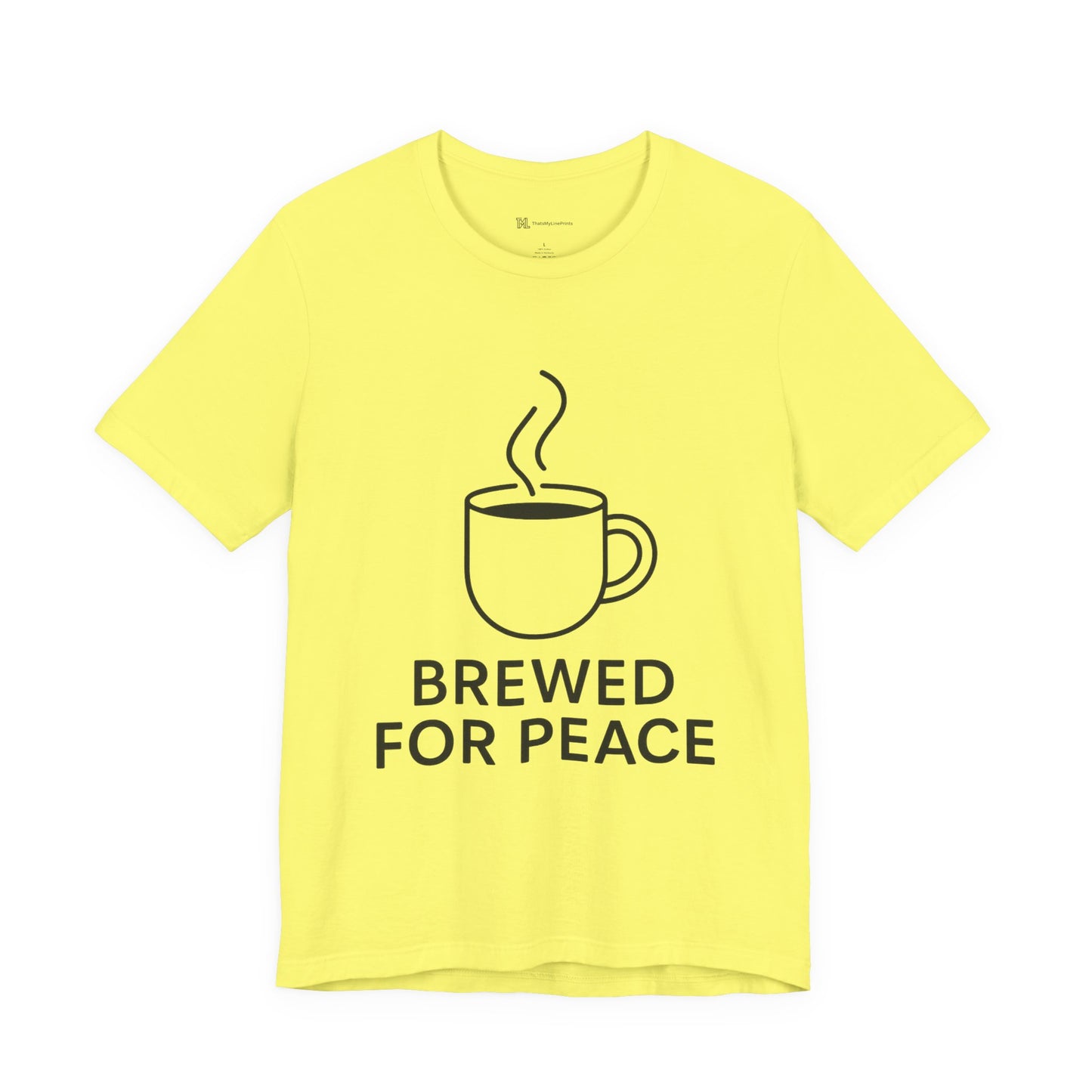 Brewed For Peace Coffee Humor Unisex Jersey Short Sleeve Tee T-shirt