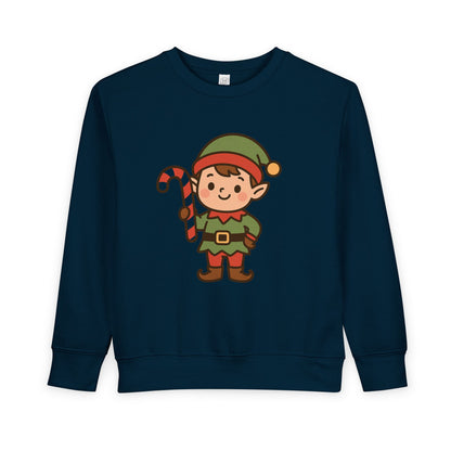 Candy Cane Christmas Elf Toddler Sweatshirt