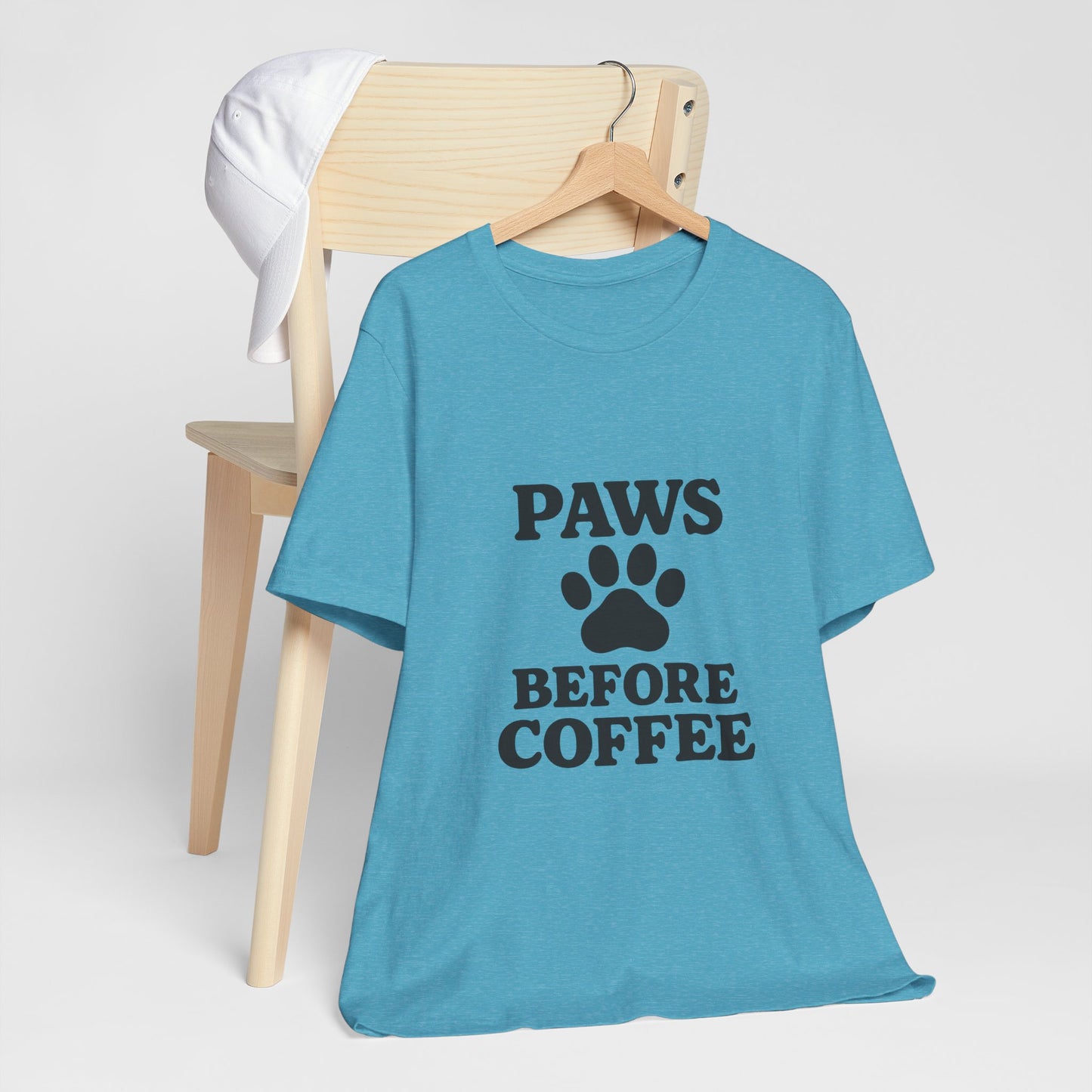 Paws Before Coffee Unisex Jersey Short Sleeve Tee T-shirt