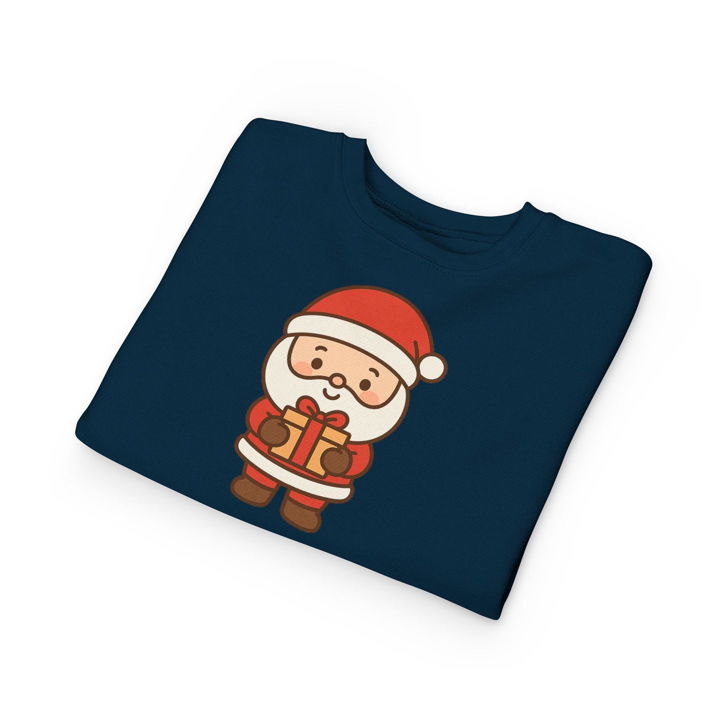 Baby Santa Holding Christmas Gift Toddler Sweatshirt