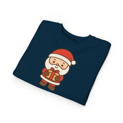 Baby Santa Holding Christmas Gift Toddler Sweatshirt