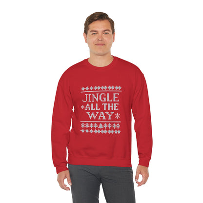 Merry Christmas Ugly Knitted Sweater Style Unisex Heavy Blend™ Crewneck Sweatshirt