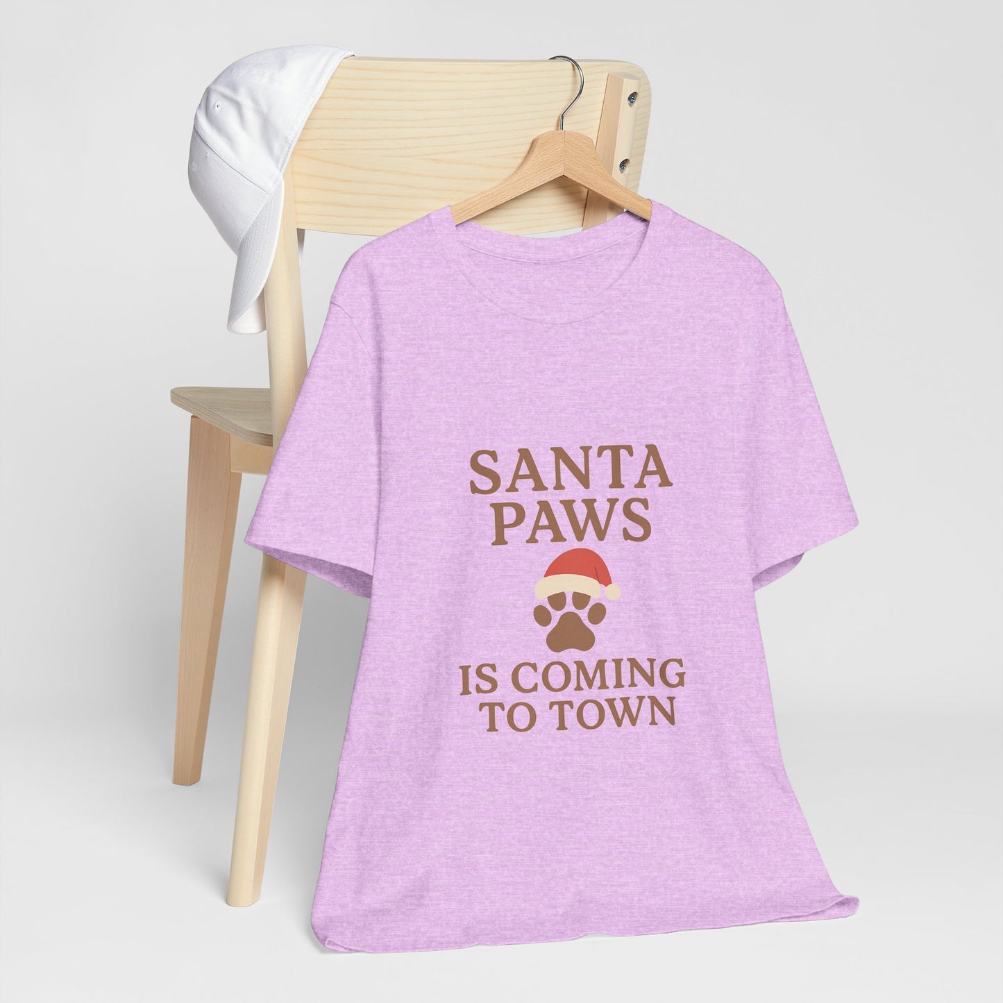 Santa Paws Is Coming To Town Christmas Unisex Jersey Short Sleeve Tee T-shirt