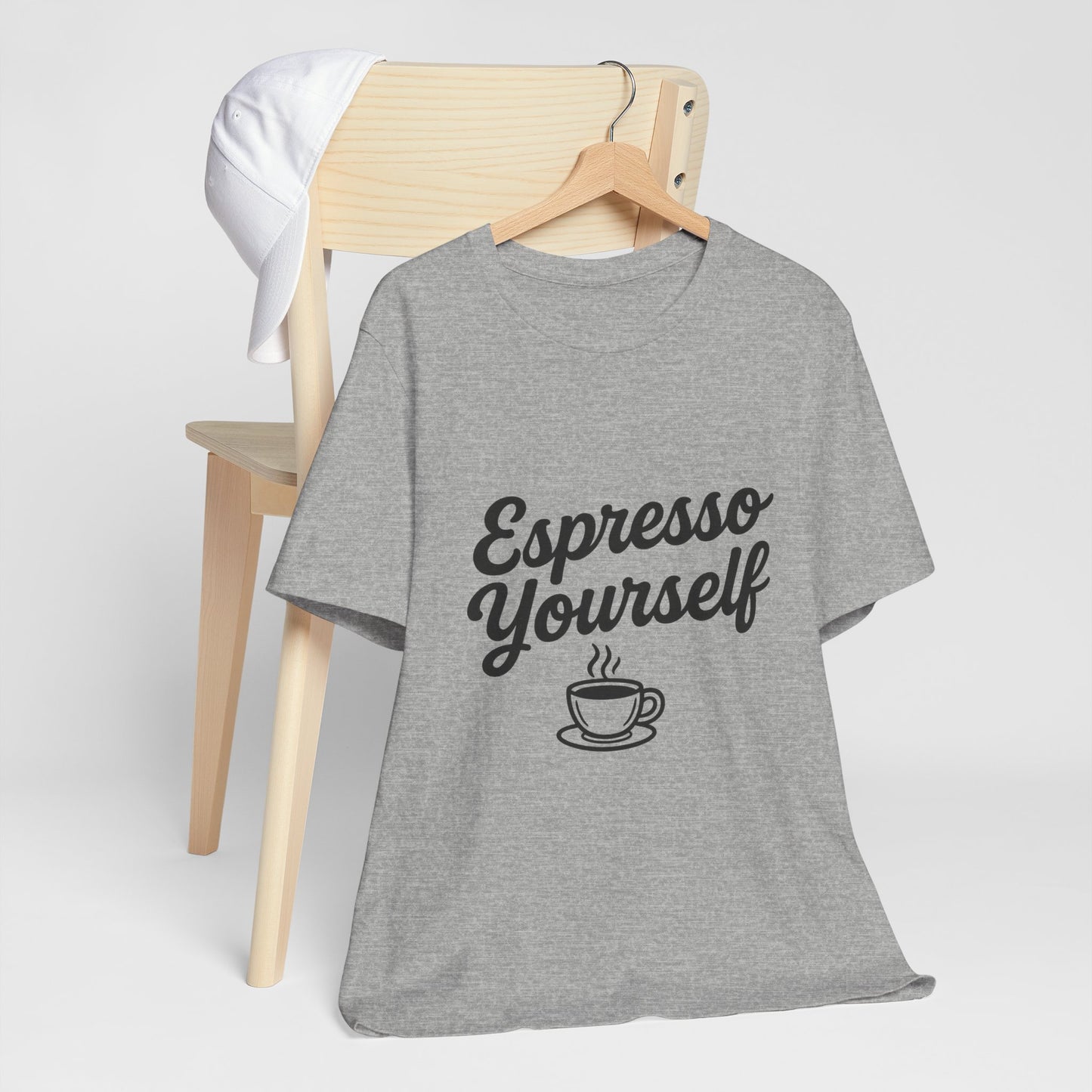 Espresso Yourself Coffee Cup Illustrated Unisex Jersey Short Sleeve Tee T-shirt