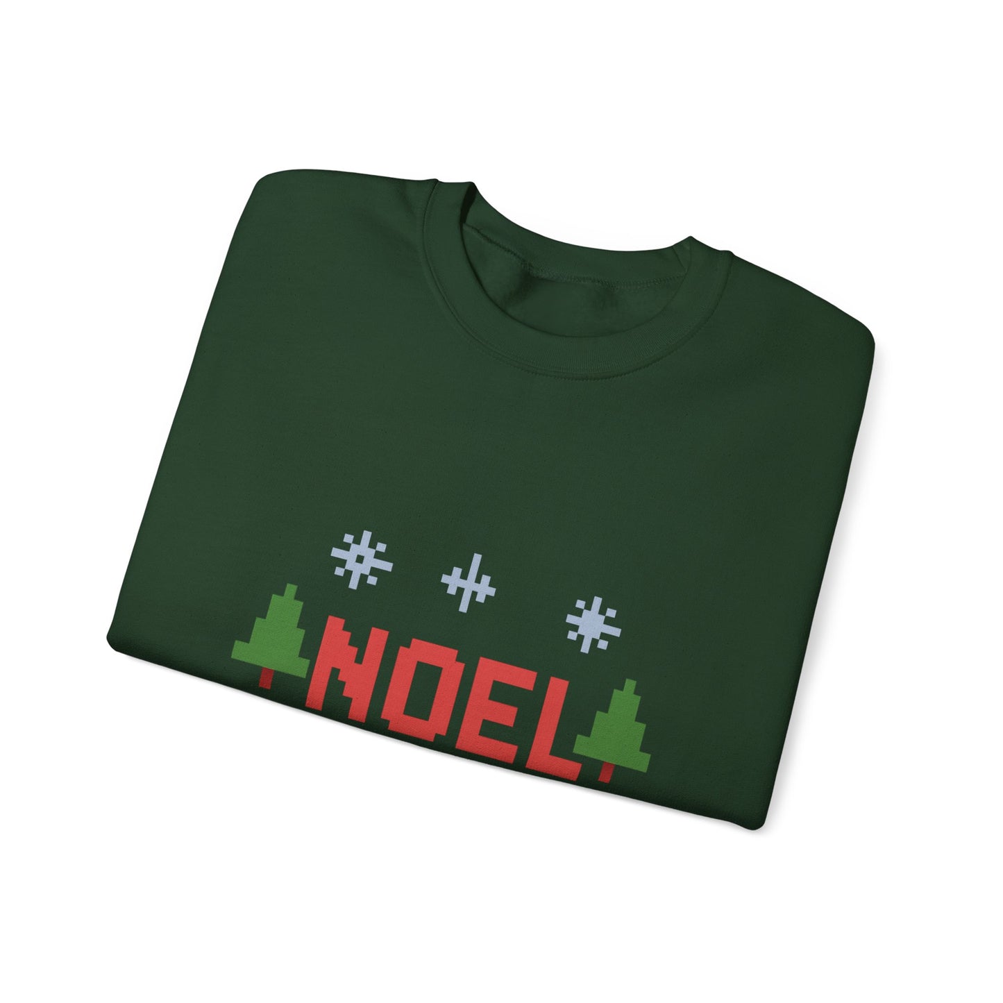 Christmas Noel In Pixel Unisex Heavy Blend™ Crewneck Sweatshirt