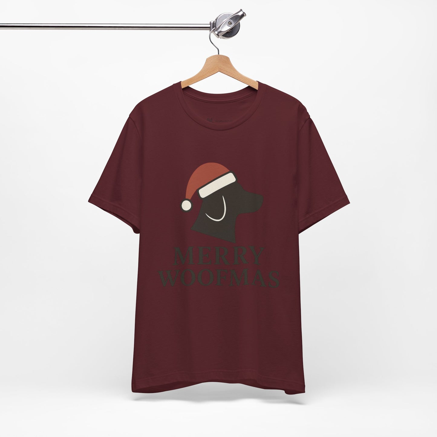 Merry Woofmas Christmas Unisex Jersey Short Sleeve Tee T-shirt