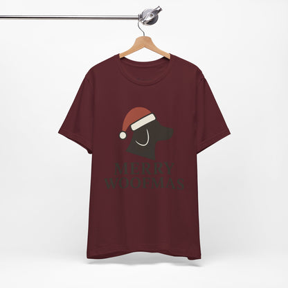 Merry Woofmas Christmas Unisex Jersey Short Sleeve Tee T-shirt