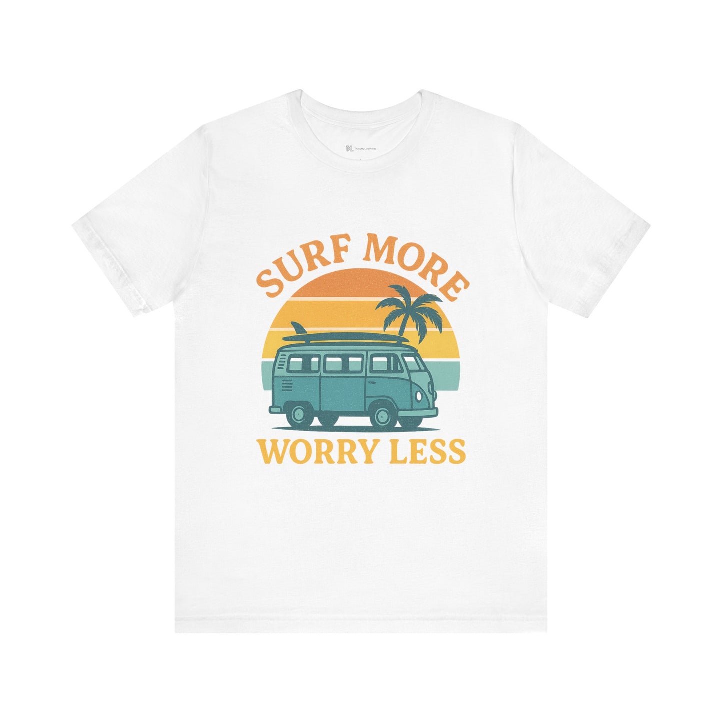 Surf More Worry Less Summer Unisex Jersey Short Sleeve Tee T-shirt