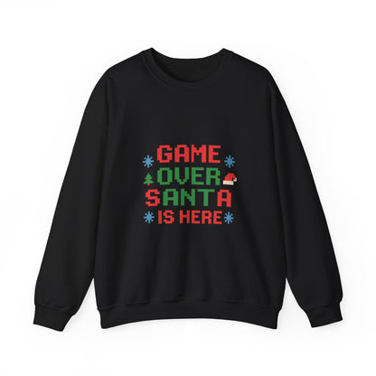 Game Over Santa Is Here Christmas Unisex Heavy Blend™ Crewneck Sweatshirt