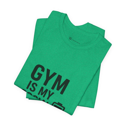 Gym Is My Social Battery Bar Unisex Jersey Short Sleeve Tee T-shirt