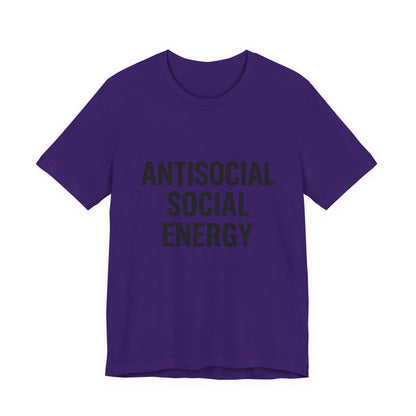 Antisocial Social Energy Unisex Jersey Short Sleeve Tee T-shirt