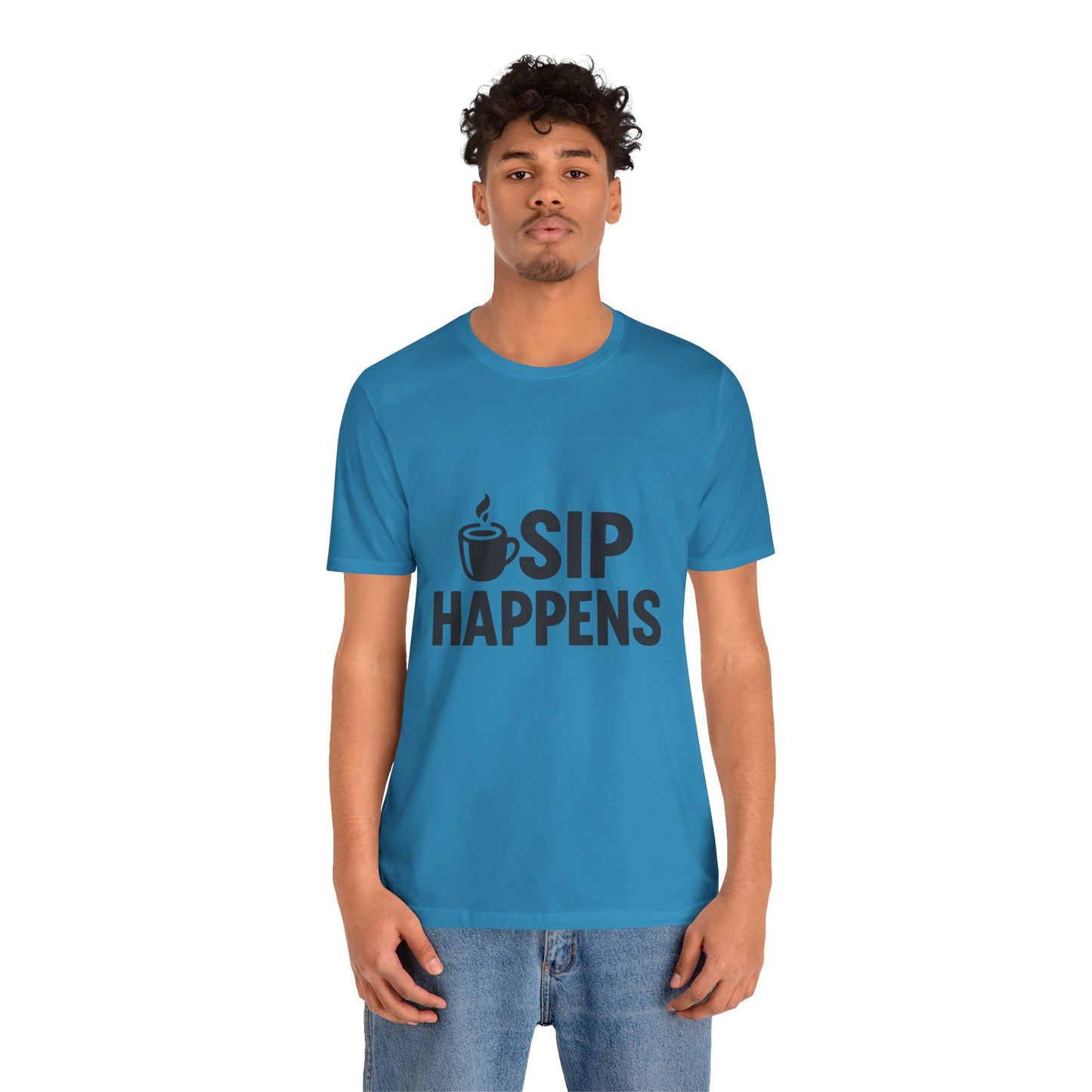 Sip Happens Minimal Edition Unisex Jersey Short Sleeve Tee T-shirt