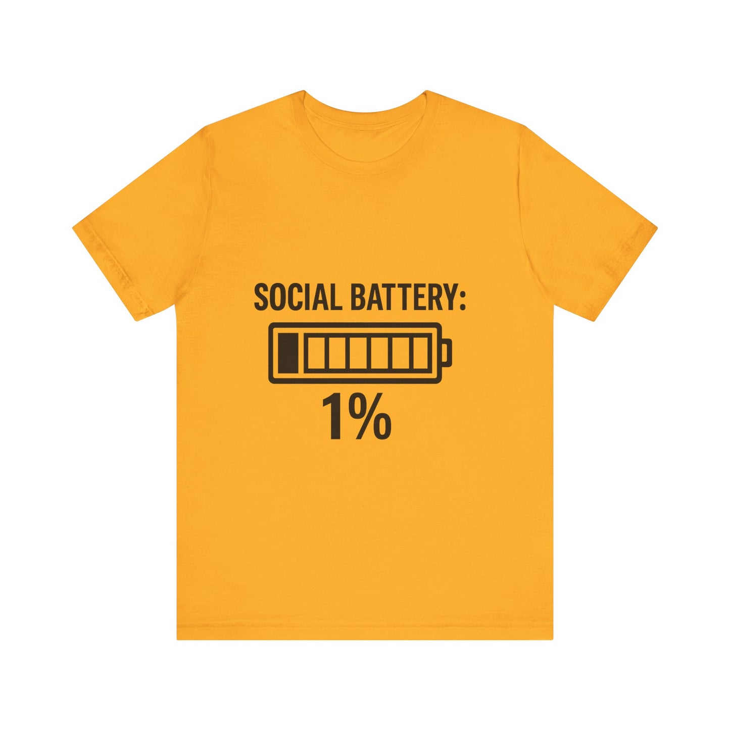Social Battery Bar Unisex Jersey Short Sleeve Tee T-shirt