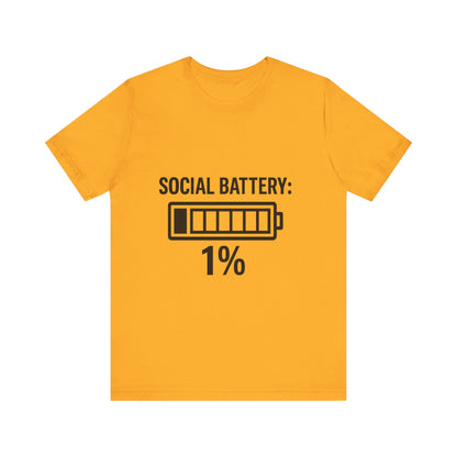 Social Battery Bar Unisex Jersey Short Sleeve Tee T-shirt