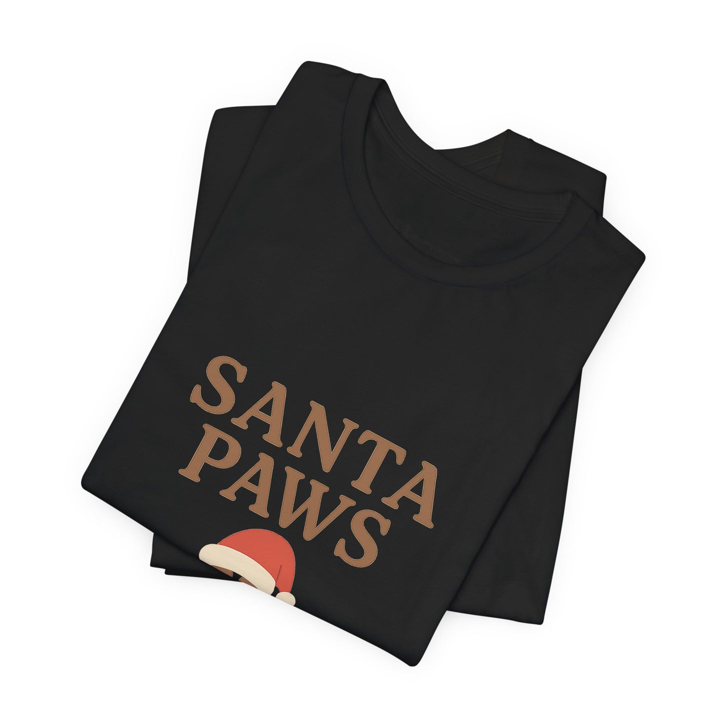 Santa Paws Is Coming To Town Christmas Unisex Jersey Short Sleeve Tee T-shirt