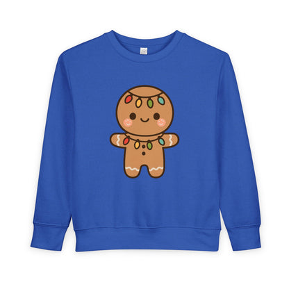 Gingerbread Cookie Decorated With Lights Christmas Toddler Sweatshirt