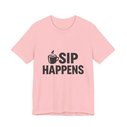 Sip Happens Minimal Edition Unisex Jersey Short Sleeve Tee T-shirt