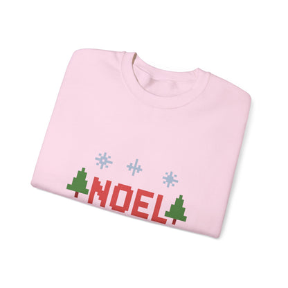 Christmas Noel In Pixel Unisex Heavy Blend™ Crewneck Sweatshirt