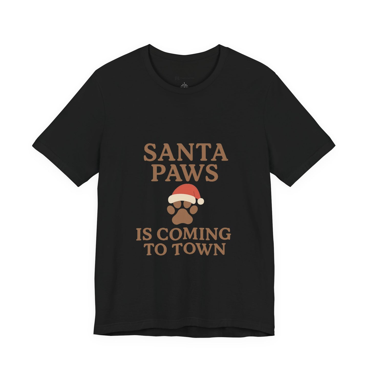 Santa Paws Is Coming To Town Christmas Unisex Jersey Short Sleeve Tee T-shirt