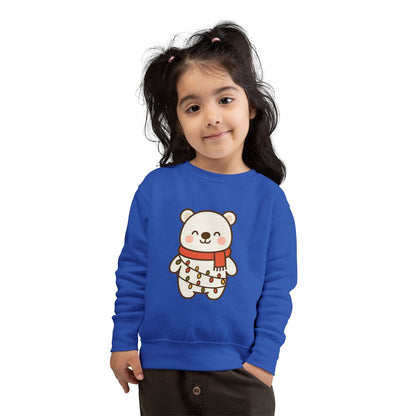 Polar Bear With Lights ChristmasToddler Sweatshirt
