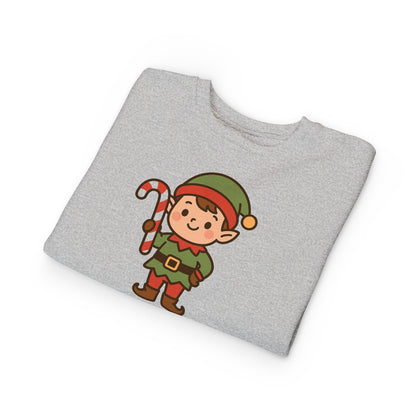 Candy Cane Christmas Elf Toddler Sweatshirt