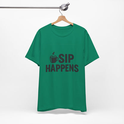 Sip Happens Minimal Edition Unisex Jersey Short Sleeve Tee T-shirt