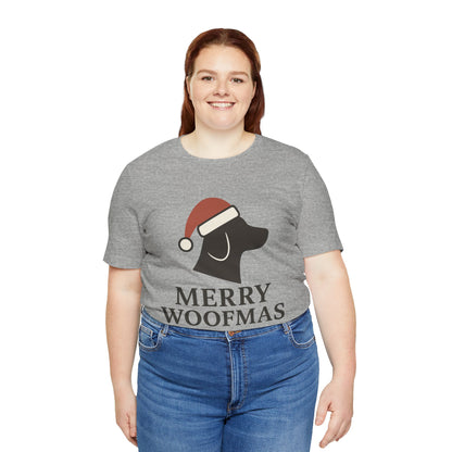 Merry Woofmas Christmas Unisex Jersey Short Sleeve Tee T-shirt