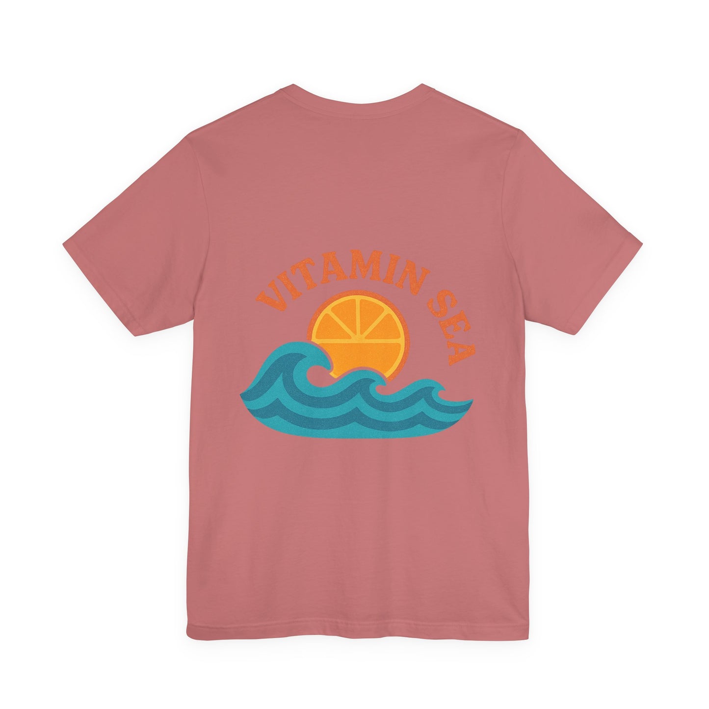 Logo Vitamin Sea Back Side Design Unisex Jersey Short Sleeve Tee T-shirt