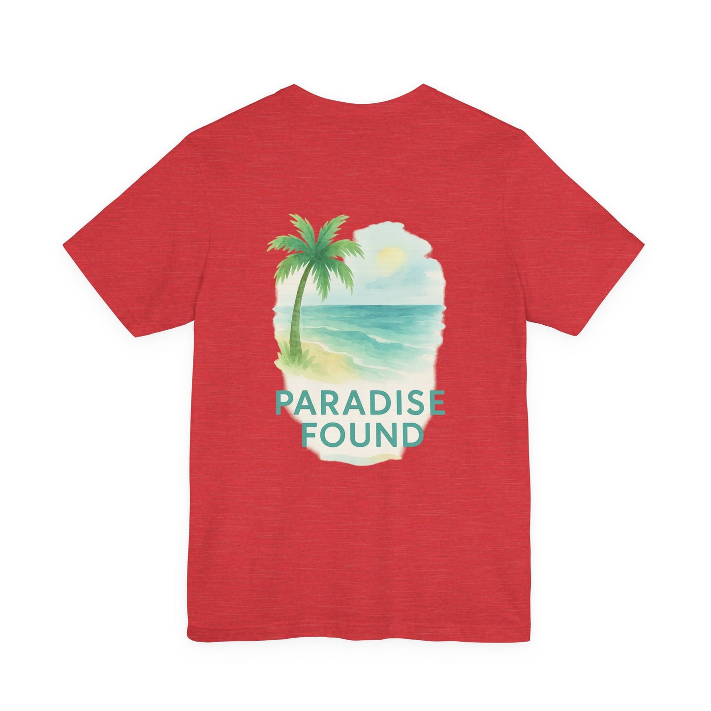 Logo Paradise Found Back Side Design Unisex Jersey Short Sleeve Tee T-shirt