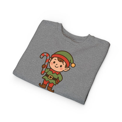 Candy Cane Christmas Elf Toddler Sweatshirt