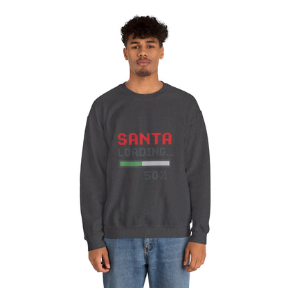 Santa Loading Bar Christmas Unisex Heavy Blend™ Crewneck Sweatshirt