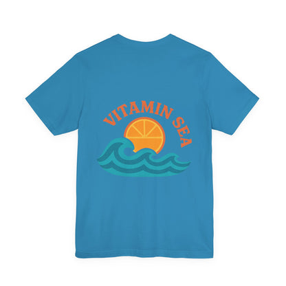 Logo Vitamin Sea Back Side Design Unisex Jersey Short Sleeve Tee T-shirt
