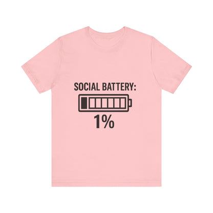 Social Battery Bar Unisex Jersey Short Sleeve Tee T-shirt
