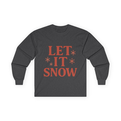 Let It Snow Christmas Unisex Ultra Cotton Long Sleeve Tee T-shirt
