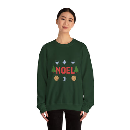 Christmas Noel In Pixel Unisex Heavy Blend™ Crewneck Sweatshirt
