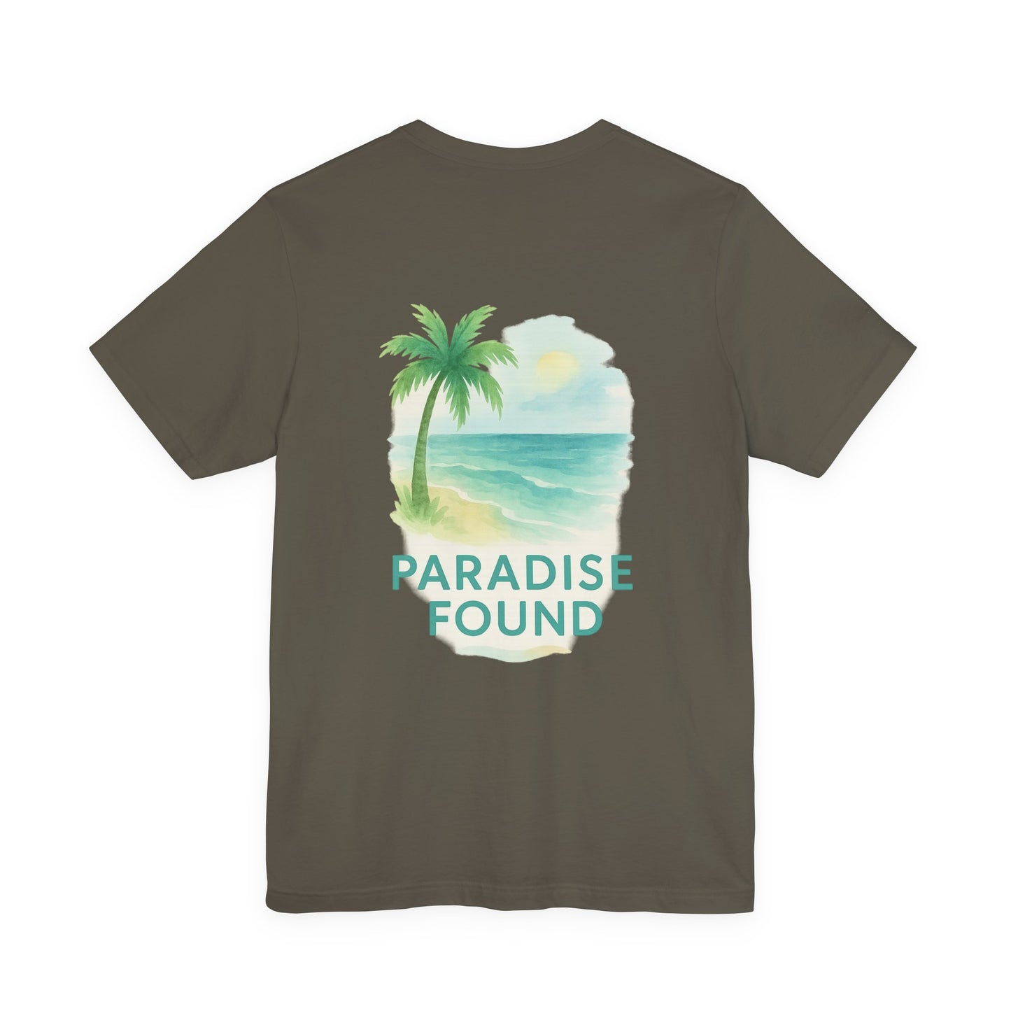 Logo Paradise Found Back Side Design Unisex Jersey Short Sleeve Tee T-shirt