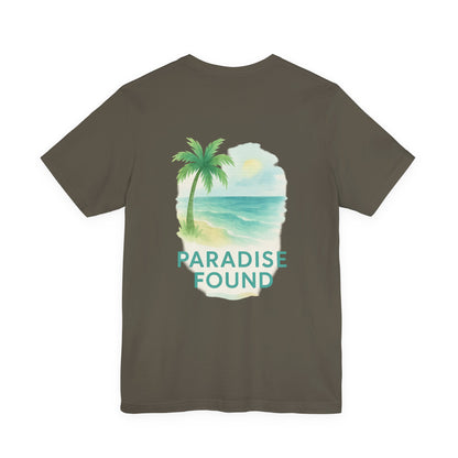 Logo Paradise Found Back Side Design Unisex Jersey Short Sleeve Tee T-shirt