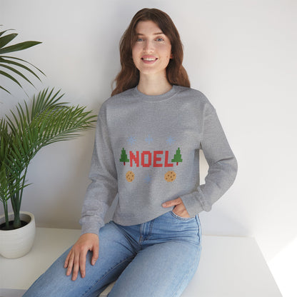 Christmas Noel In Pixel Unisex Heavy Blend™ Crewneck Sweatshirt
