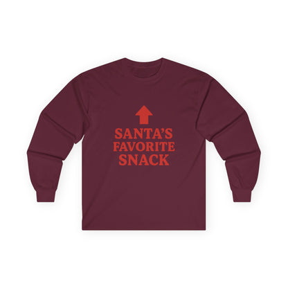 Santa's Favorite Snack Christmas Unisex Ultra Cotton Long Sleeve Tee