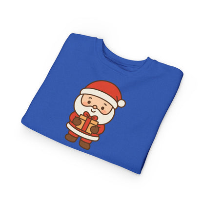 Baby Santa Holding Christmas Gift Toddler Sweatshirt
