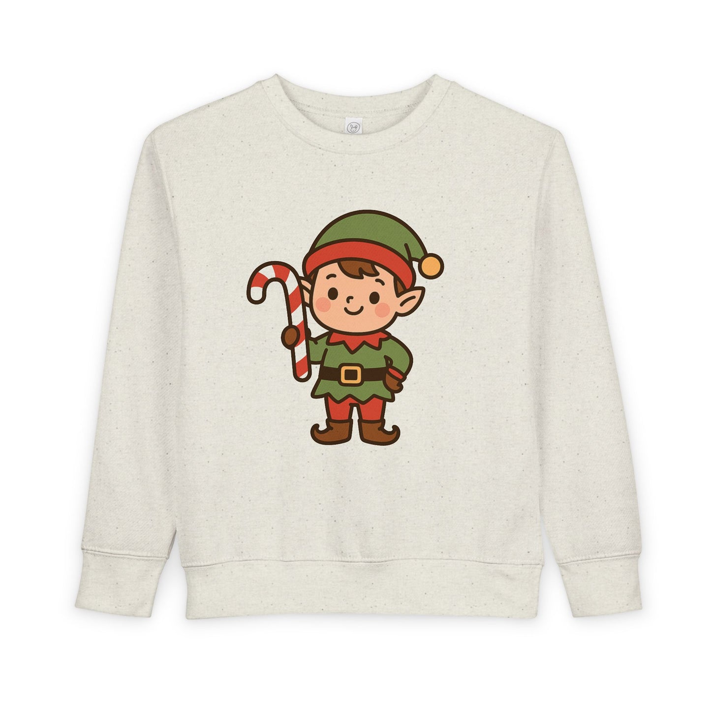 Candy Cane Christmas Elf Toddler Sweatshirt