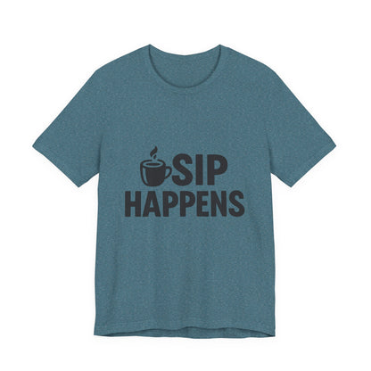 Sip Happens Minimal Edition Unisex Jersey Short Sleeve Tee T-shirt