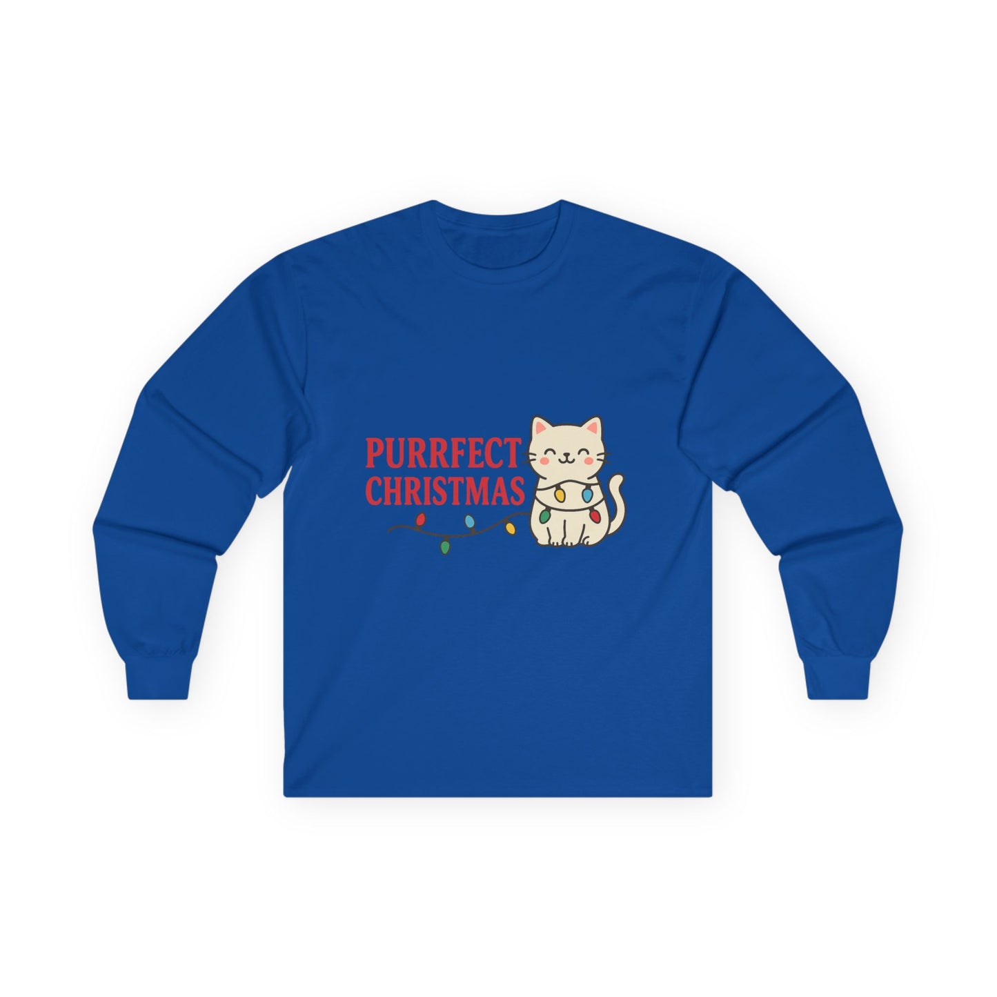 Purrfect Christmas Kitty Cat Unisex Ultra Cotton Long Sleeve Tee