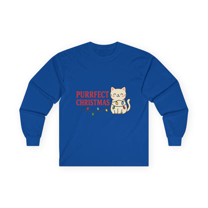 Purrfect Christmas Kitty Cat Unisex Ultra Cotton Long Sleeve Tee