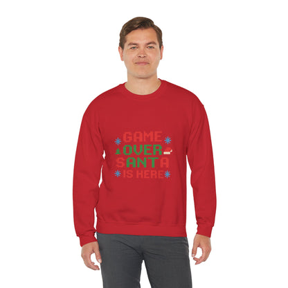 Game Over Santa Is Here Christmas Unisex Heavy Blend™ Crewneck Sweatshirt