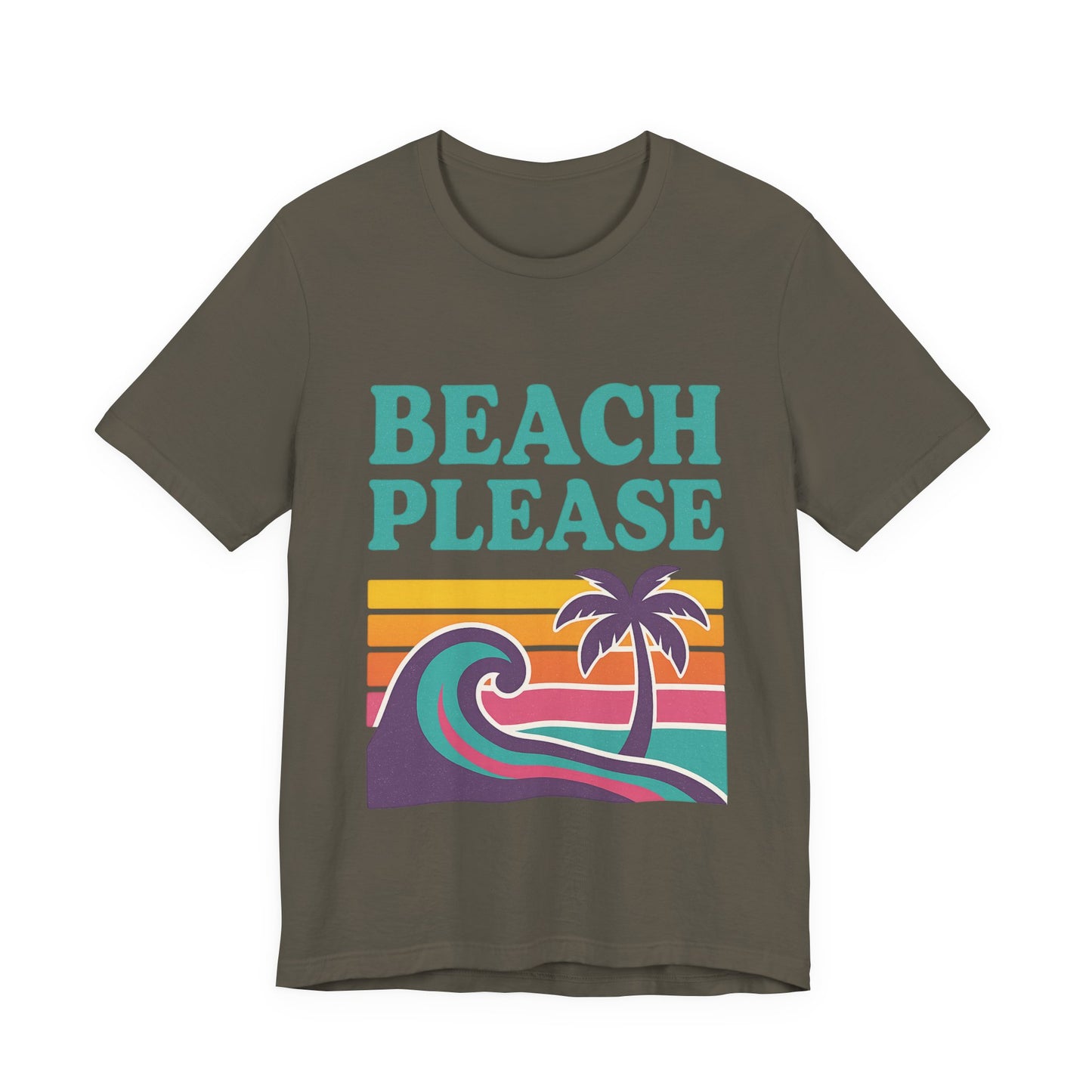 Beach Please Palm Trees Unisex Short Sleeve Tee T-shirt