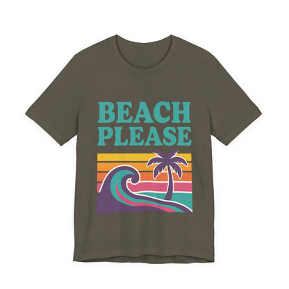 Beach Please Palm Trees Unisex Short Sleeve Tee T-shirt