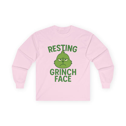 Gringe Face Christmas Unisex Ultra Cotton Long Sleeve Tee T-shirt