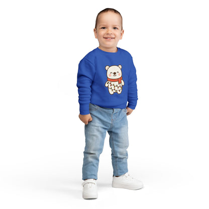 Polar Bear With Lights ChristmasToddler Sweatshirt