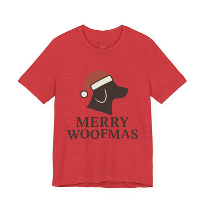 Merry Woofmas Christmas Unisex Jersey Short Sleeve Tee T-shirt